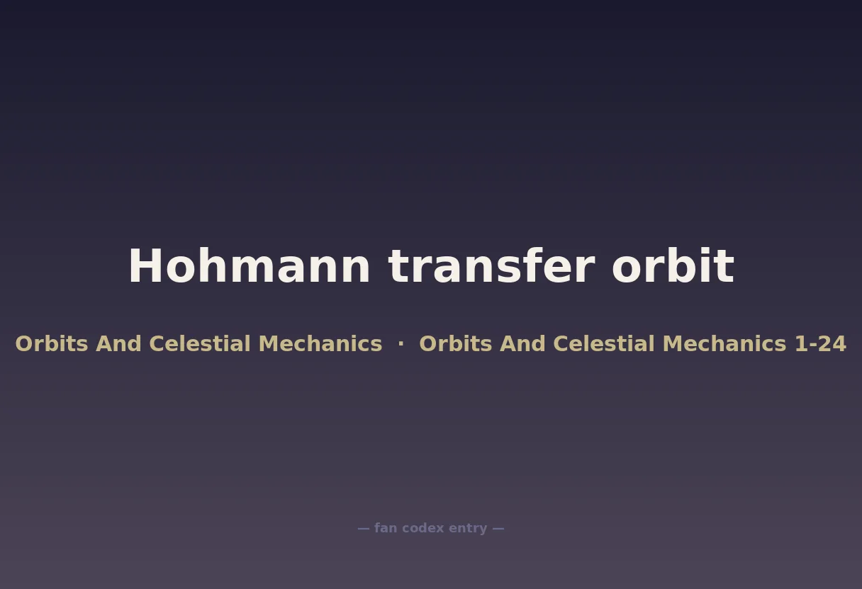 Hohmann transfer orbit