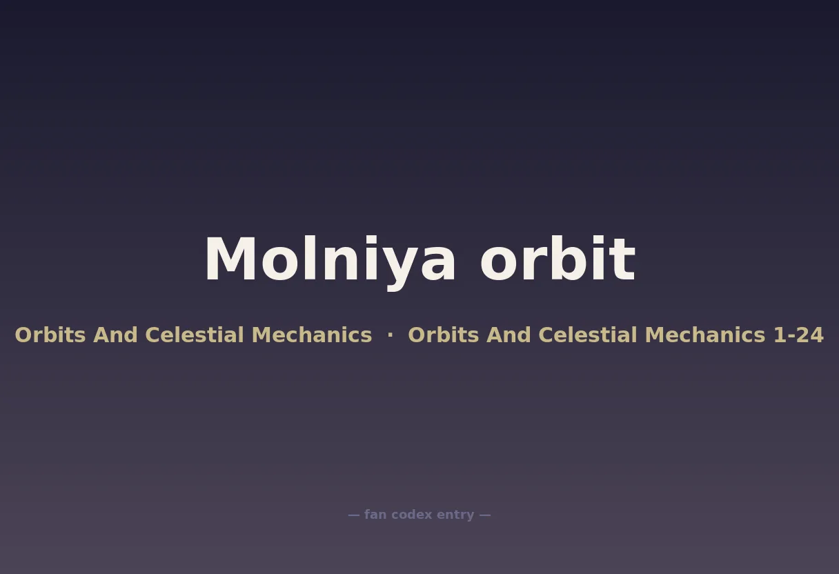 Molniya orbit