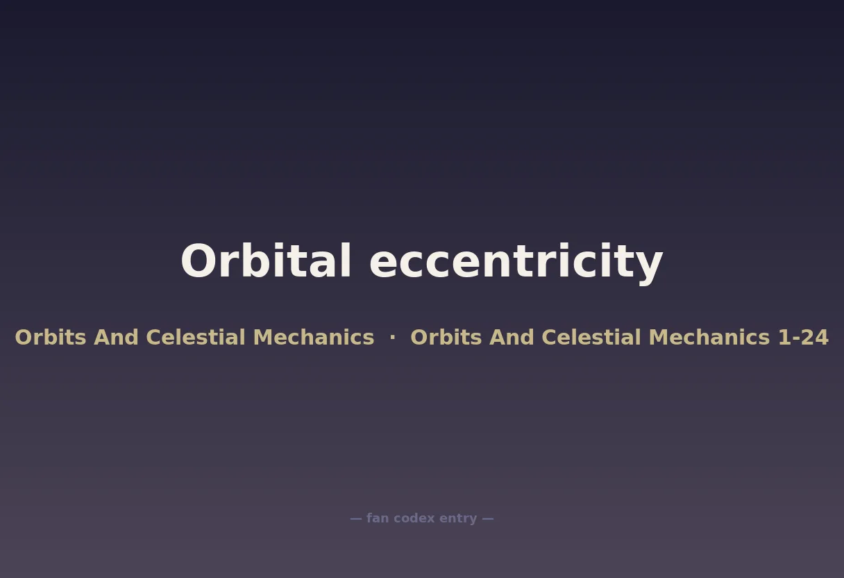 Orbital eccentricity