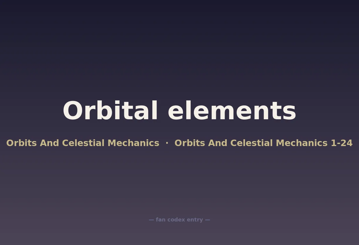 Orbital elements