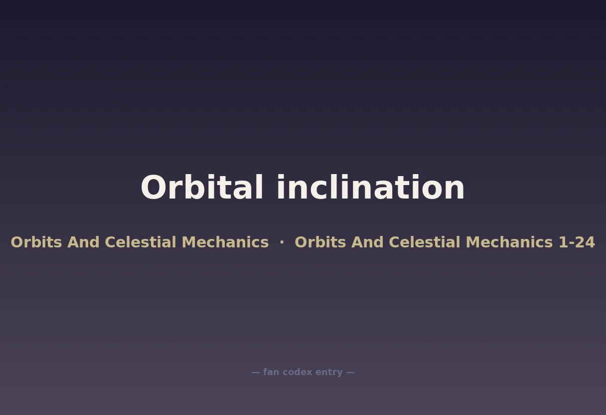 Orbital inclination